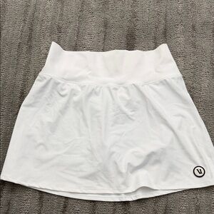 Vuori White Performance Skort with Logo